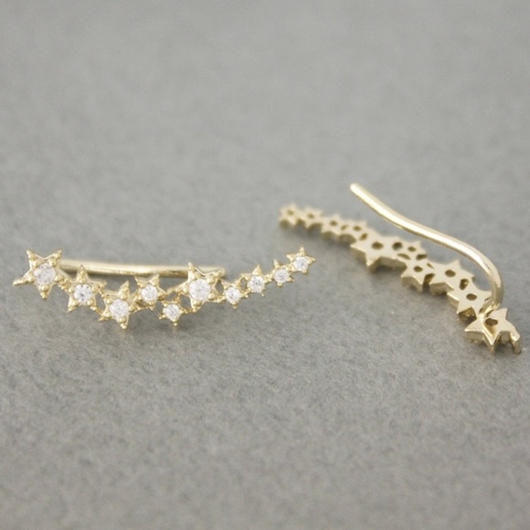 Star Crystal Ear Climbers - Picture 3 of 5